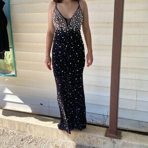 Fashion Nova black dress with pearls